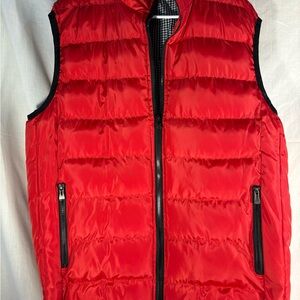 Vibrant Red Quilted Puffer Vest